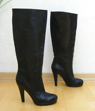 edle JUST CAVALLI Echtleder Plateau High Heel Stiefel Gr. 39 Luxus - TOP Zustand