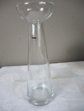 großes Bleikristall Hyazinthen Glas/ Vase mit Etikett 30cm