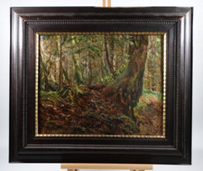 Ölgemälde Max Hein-Neufeldt Dachau Dachauer Maler Landschaft Wald Lichtung 33x40