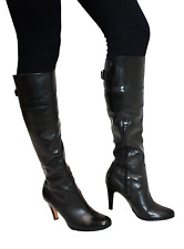 BUFFALO LONDON DAMENSTIEFEL HIGH HEEL SCHWARZ  SCHNALLE ECHTLEDER 38 #S8-3# NEU!