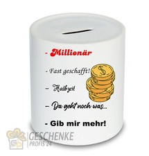 Lustige Millionär Spardose