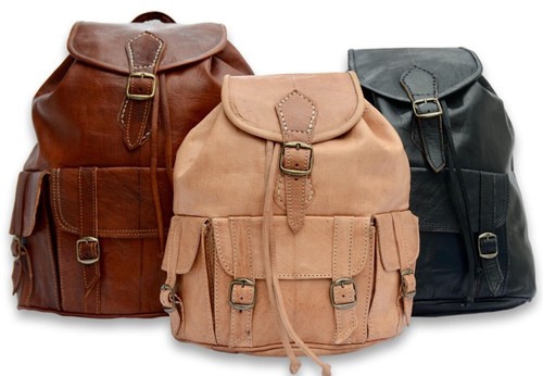 100 bio echtleder rucksack - ,