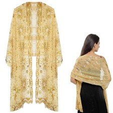 Yeria Gold Glitzer Cape Stola