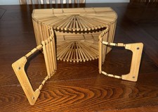 Tasche Handtasche Korb Bambus 80er Jahre Vintage