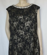 Abendkleid 42 44 schwarz gold