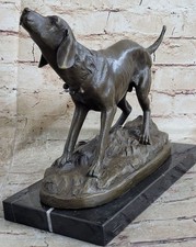 100% Bronze Statue Jagd Hund