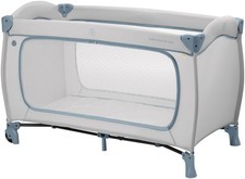 HAUCK Baby Reisebett Sleep N Play Go Plus, Dusty Blue mit integrierten Rädern; V