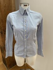 Umani Bluse Blau Weiß Gestreift Gr. X 35 = 34/36 zu Jeans Hose Rock 