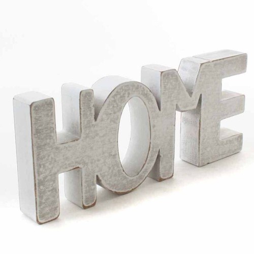 Schriftzug home aus holz l - "home",