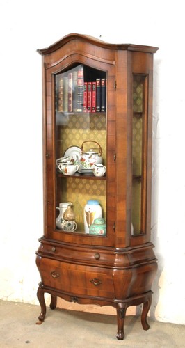 Vitrine schrank wurzelholz - schrank,