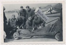Foto Frankreich Flugzeug Messerschmitt Me 109,Bf 109  Wappen JG 52 (4874a)