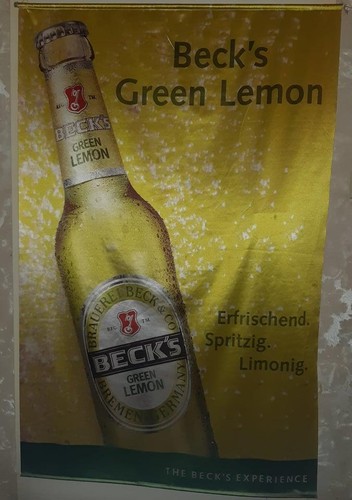 Becks bier banner green - becks, banner,