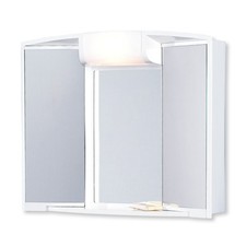 Spiegelschrank - weiß - mit