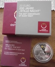 20€ Münze Österreich - 200 Jahre Stille Nacht, 925 silber