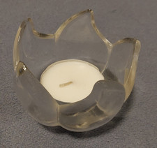 Teelichthalter Glas Blume 10