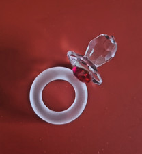 Sehr Schöner Kristall ? GLAS? Schnuller Gebraucht Vintage Sammler