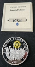 Medaille Münze Borussia Dortmund 40mm Champions League Sieger 1997 BVB Limitiert