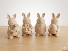 4er Set Osterhasen Figuren -
