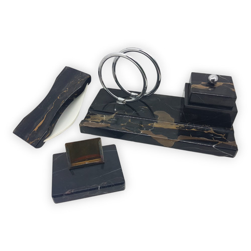 Schreibtischset marmor schwarz - marmor,