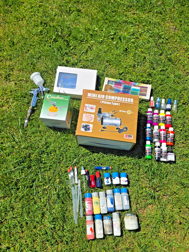Airbrush komplett set - airbrush,