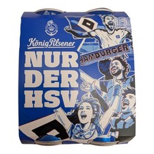 4er Pack HSV König Pilsener Fanbier │ 4 Dosen a 0,5l │Nur der HSV │ ungeöffnet