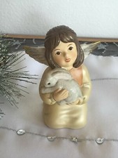 Goebel ★ kniender Engel hält Hase im Arm ★ champagner ★ RARITÄT ★ wie NEU★ OVP