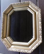 Wand Spiegel/Serviertablett Kunststoff eckig Gold farbig ca. 27,5 x 33  x 4,5 cm