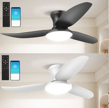 Deckenleuchte Fan mit Ventilator LED Leise Deckenventilator Beleuchtung Dimmbar