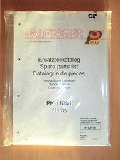 Ersatzteilliste Palfinger PK 11001 1107 Hydraulik Ladekran 1997 hydraulic crane 