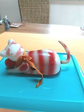 große Katze mit  Ball-13 cm - Uhrwerk Ok-Funktion wie Köhler, wohl Japan