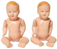 2 alte antiken Puppen Baby