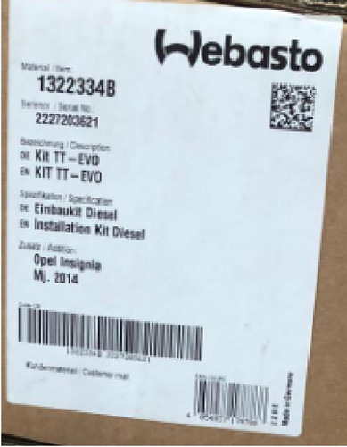 Webasto einbaukit standheizung - einbaukit,