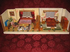 Puppenstube  mit Erker 50er Jahre"""EINGERICHTET"""" Albin Schönherr