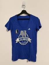 Adidas Dallas Mavericks Dirk Nowitzki 41 Damen T Shirt Wie Neu Top Zustand Blau
