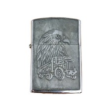 Zippo Feuerzeug ? Sturmfeuerzeug Silberfarben Adler Truck XVI USA 