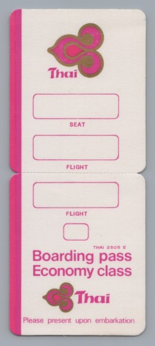 Thai airways bordkarte leer - bordkarte,