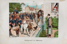 Preußen Manöver Marsch Tambour Pickelhaube Karabiner Spielmann Trommel Parade