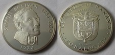 20 Balboas Silber Münze