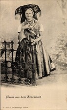 Ak Spreewald, Frau in