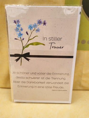 Karte trauerkarte mit - karte, spruch