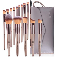 HEYMKGO Pinselset Makeup, Professionelle Make up Pinsel Set 15-Teilig Mit Tasche