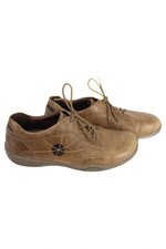 THERESIA M. Damen Schnürschuhe Leder Braun Gr. 39 Freizeit Stickerei