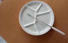 Fondue - Teller - 6 Stück, weiss