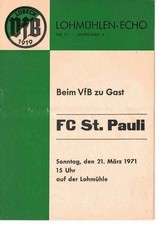 Fussball-Programmheft   70/71    RL   VfB Lübeck - FC St. Pauli