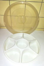 Serviertablett-Servierplatten - Rund Snackschalen-Dipschalen Tablett- Kunststoff