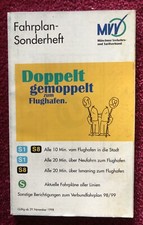 Fahrplan Sonderheft Doppelt gemoppelt Flughafen S1/S8 MVV München ab 29.11.1998