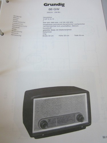 Schaltplan radio grundig 88 - n,