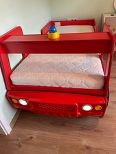 SPARK Feuerwehrbett mit LED-Beleuchtung 90 x 200 cm - Aufregendes Auto Kinderbet