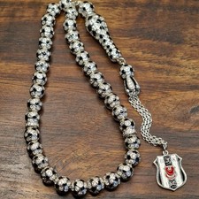 Özel Seri Diamond Gümüş Teşbih 52 Gramm Taraftar Beşiktaş