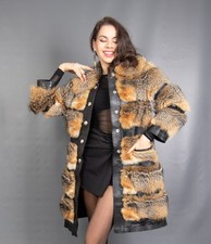 7563 SUPERIOR ECHTER GRAUFUCHS MANTEL LUXUS PELZ JACKE PELZ SCHÖNE OPTIK GR S